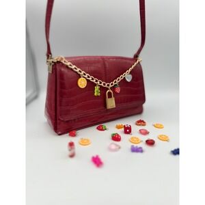 authentic Louis Vuitton padlock & no brand stainless chain repurposed bag charm